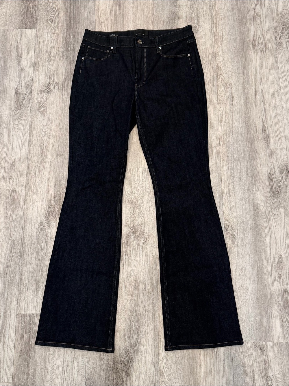 White House Black Market Sculpt High Rise Skinny Flare Jeans Dark Wash Size 10 N